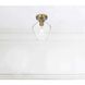 Gene 1 Light 8 inch Satin Gold Flush Mount Ceiling Light