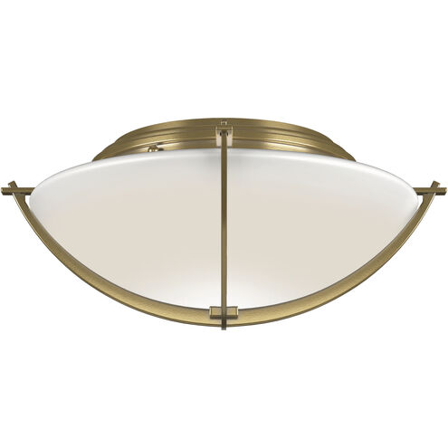 Compass 2 Light 15.7 inch Modern Brass Flush Mount Ceiling Light