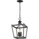 Kennedy 3 Light 10 inch Matte Black Chandelier Ceiling Light