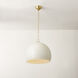 Etna 1 Light 17.75 inch Aged Brass/Soft Cream Pendant Ceiling Light