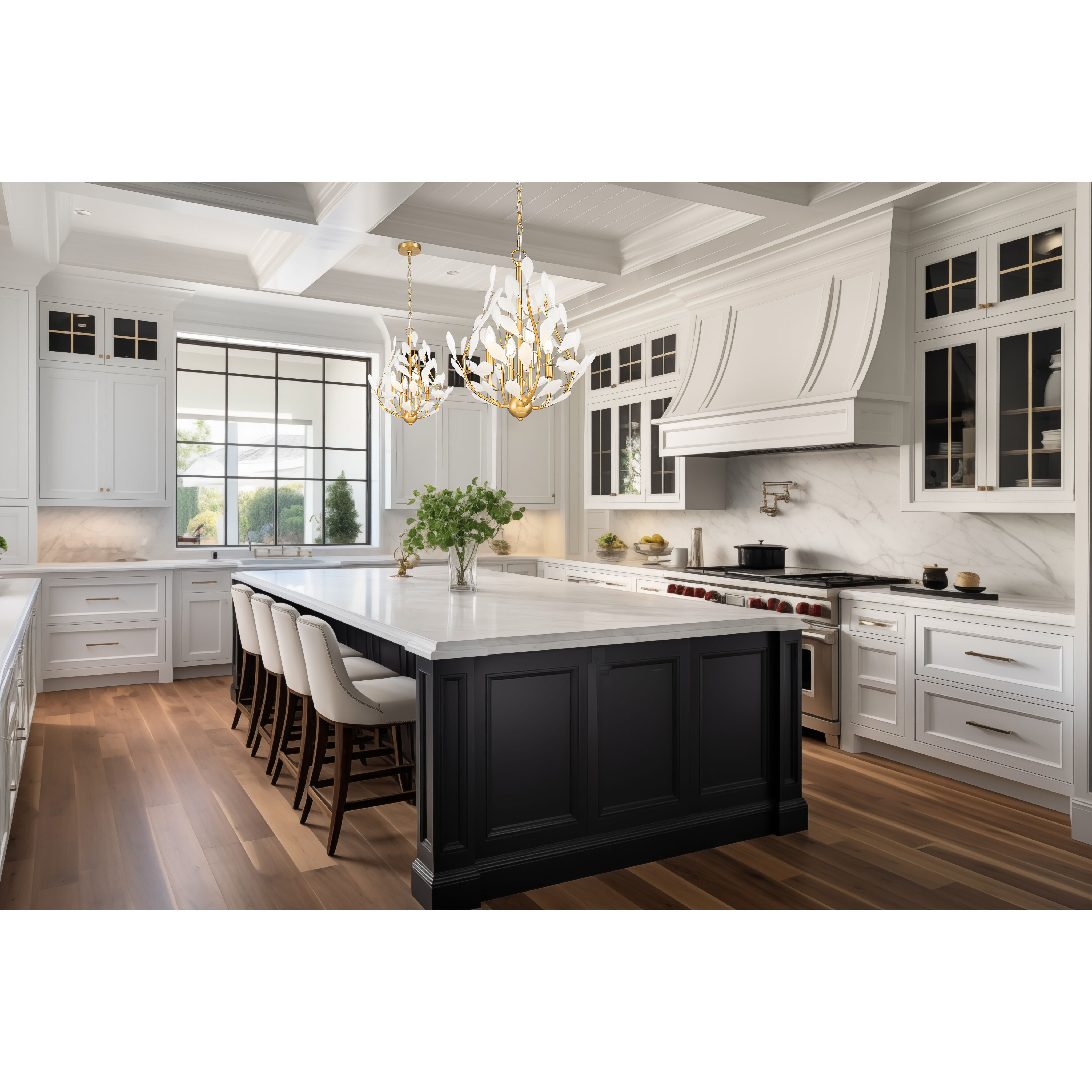 Claudine 4 Light 18 inch Modern Gold Chandelier Ceiling Light