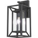 Great Outdoors Harbor View 1 Light 16.5 inch Sand Coal Outdoor Wall Mount in Clear Glass