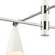 Calder 6 Light 36 inch Polished Chrome with White Chandelier Ceiling Light