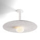 Combi LED 20 inch Matte White Pendant Ceiling Light in Matte White with Light Marble, Suspension / Flush Mount 2-in-1