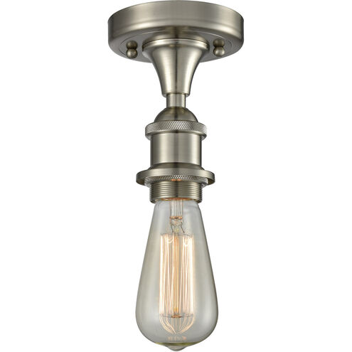 Ballston Bare Bulb 1 Light 5 inch Brushed Satin Nickel Semi-Flush Mount Ceiling Light, Ballston