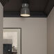 Radiance Collection - Hourglass 1 Light 7.5 inch Gloss Grey Flush-Mount Ceiling Light in Replaceable Bulb, Gloss Gray, Form+Finish+Function