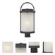 Willis LED 20 inch Textured Black and Antique White Outdoor Post Light