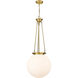 Beacon 1 Light 15.75 inch Satin Gold Pendant Ceiling Light