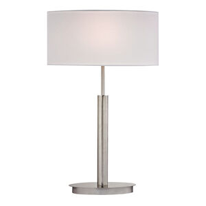 Emmaus 24 inch 100.00 watt Satin Nickel Table Lamp Portable Light
