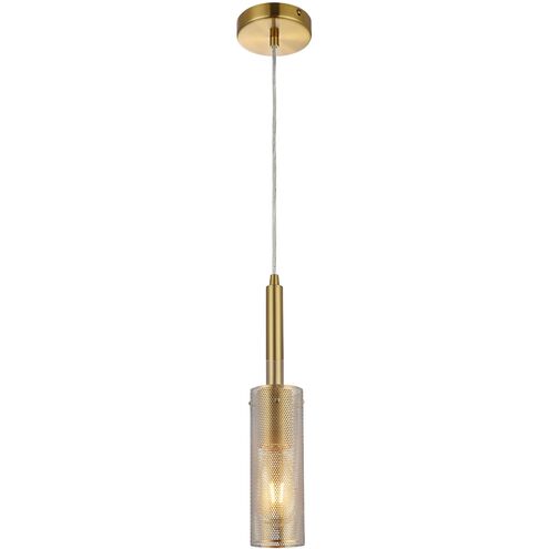 Percy LED 3 inch Aged Brass Pendant Ceiling Light