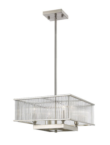 Zalo 4 Light 16 inch Brushed Nickel Pendant Ceiling Light