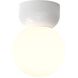 Lyra 1 Light 5.51 inch Gloss Glaze White Bathroom Ceiling Light