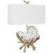 Sleeping Shell 27 inch 150.00 watt Antique White Table Lamp Portable Light