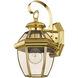 Monterey 1 Light 12.5 inch Polished Brass Outdoor Wall Lantern