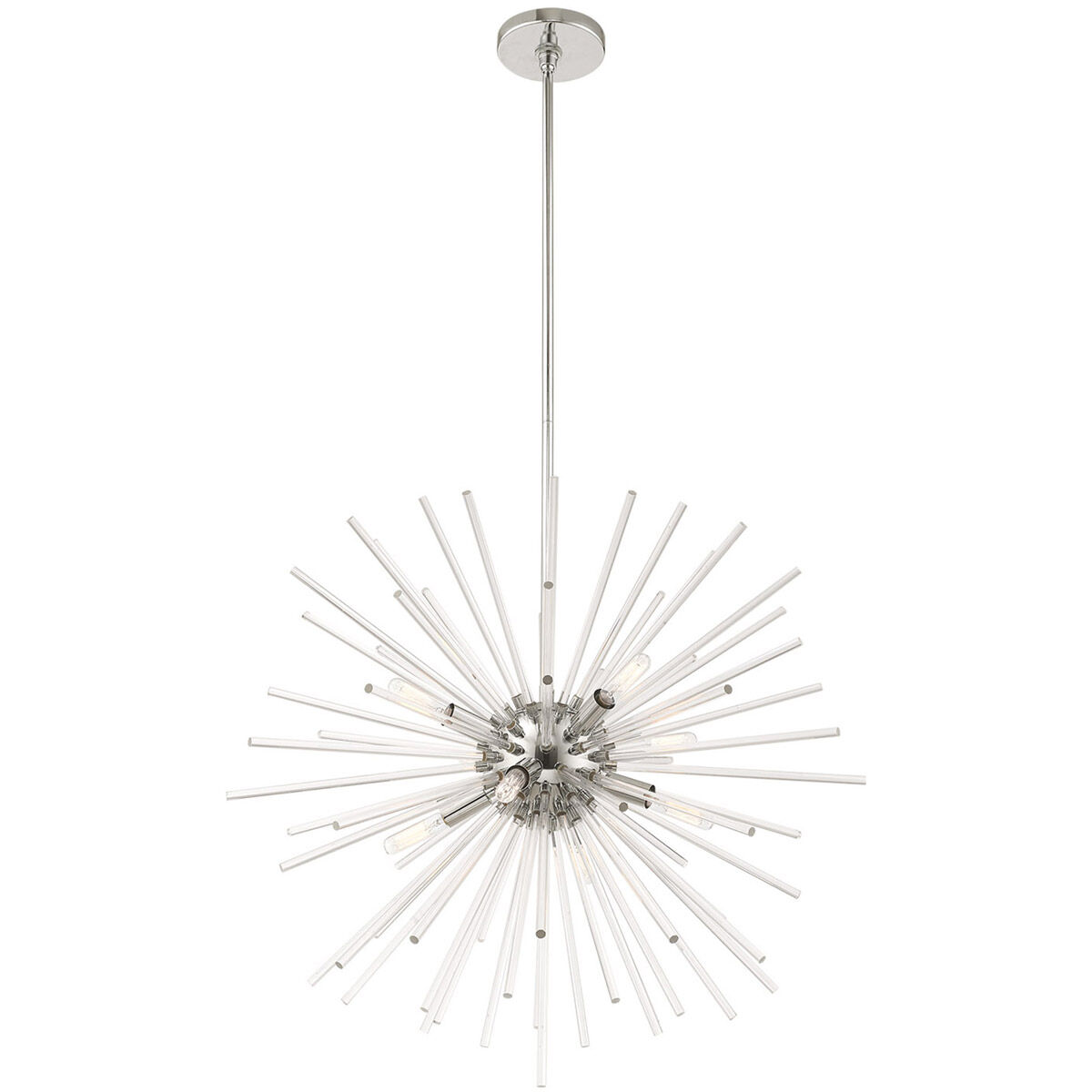 Utopia 8 Light 25.75 inch Polished Chrome Pendant Chandelier Ceiling Light