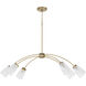 Arpeggio Linear Chandelier Ceiling Light in Aged Brass