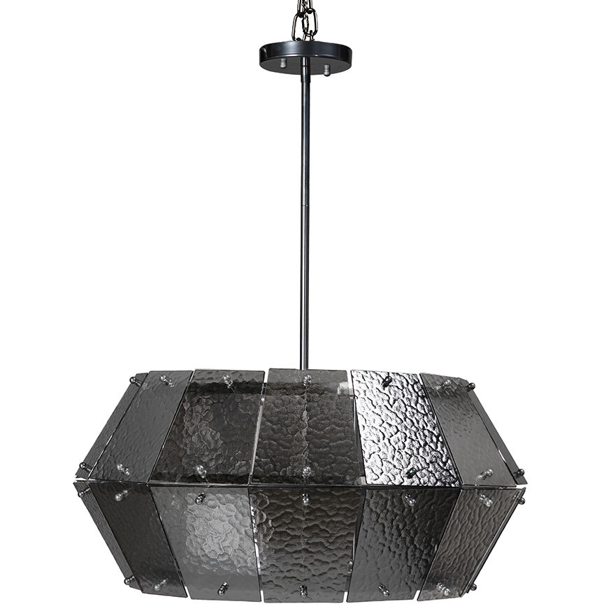 Obsidian 7 Light 27 inch Antique Silver Chandelier Ceiling Light