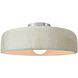 Radiance LED 13 inch White Crackle and Brushed Nickel Semi Flush Ceiling Light