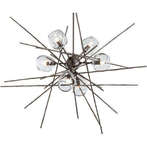 Griffin 6 Light 39.2 inch Natural Iron Pendant Ceiling Light in Clear