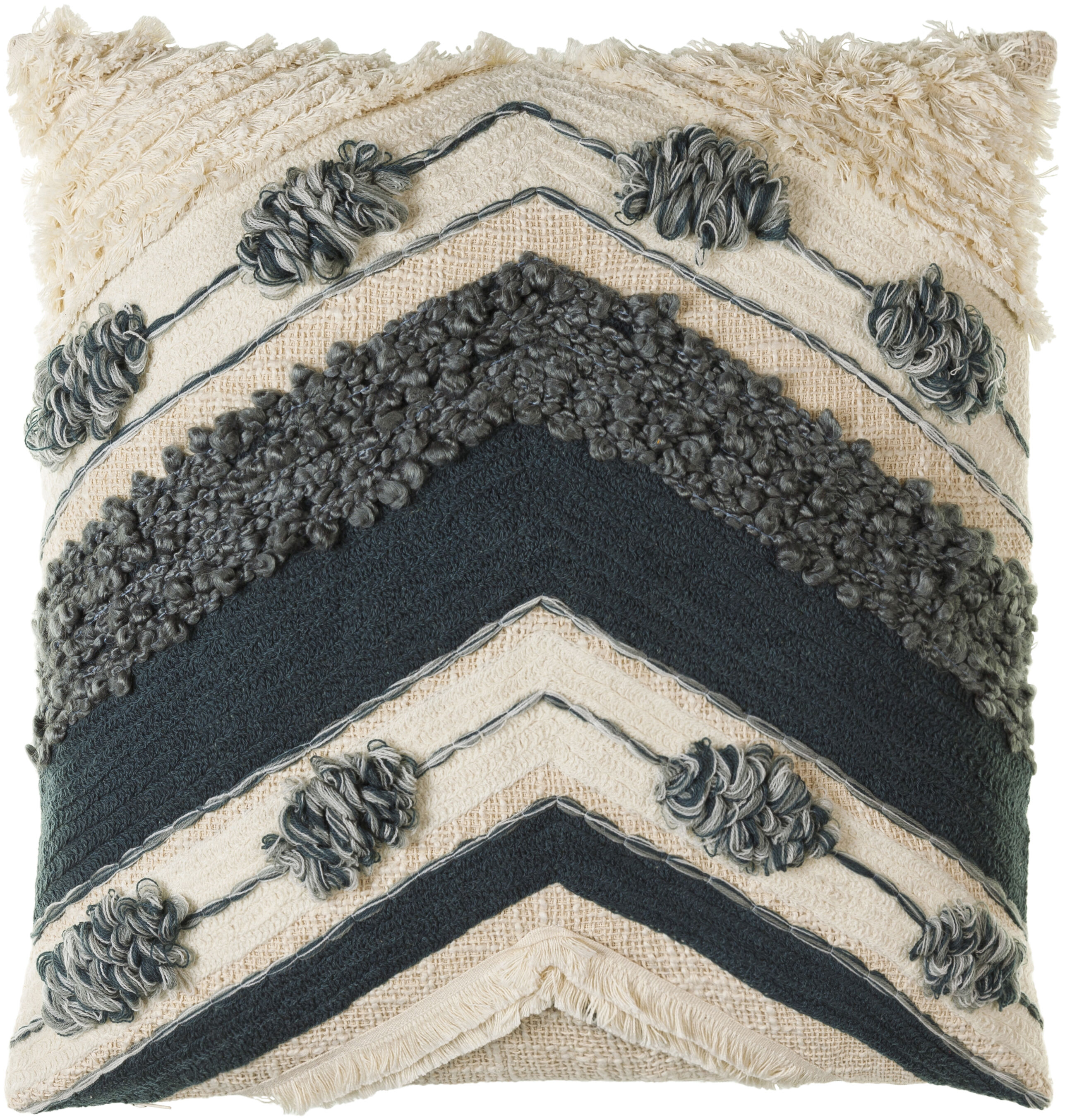 Pretoria 18 inch Dark Blue Pillow Kit in 18 x 18, Square