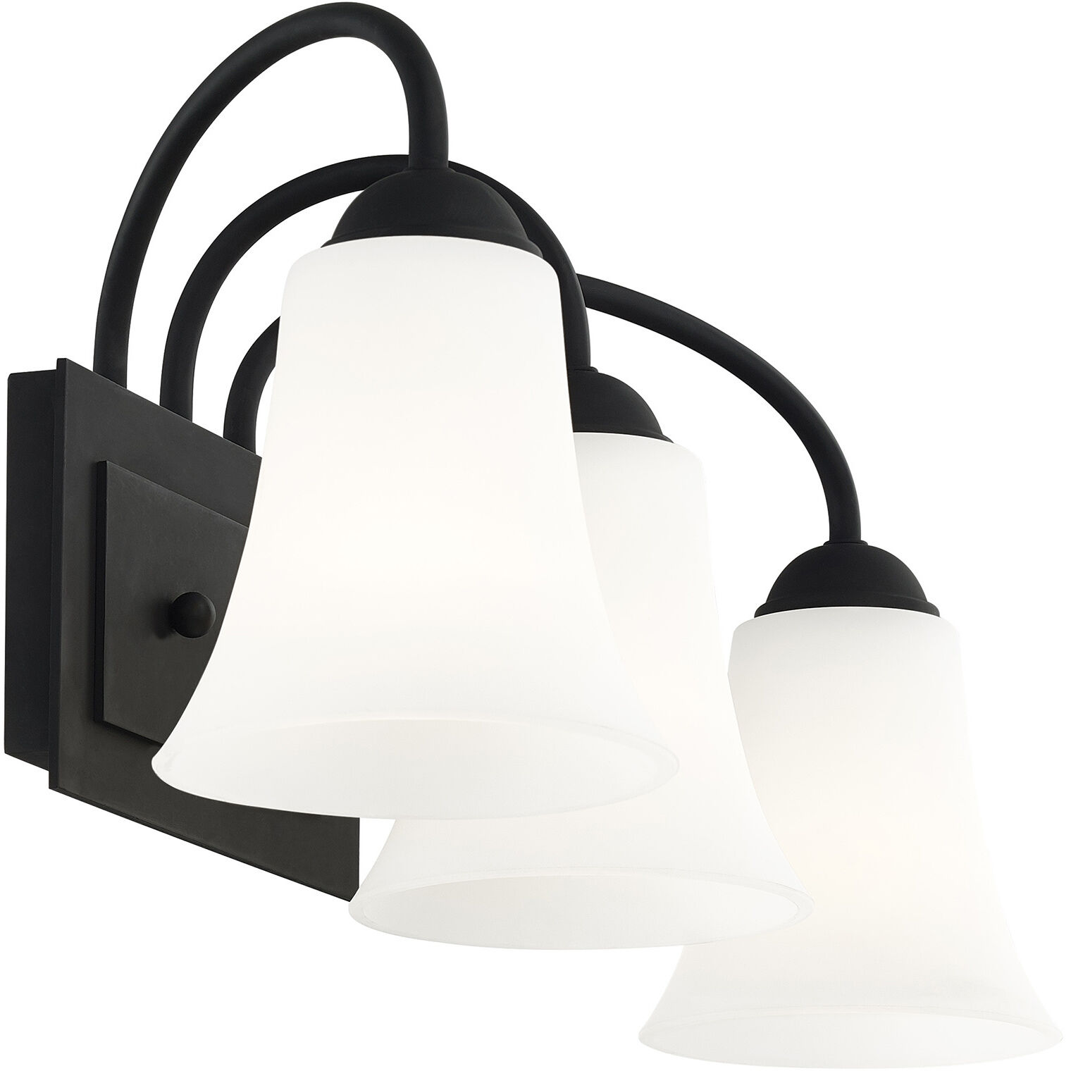 Ridgedale 3 Light 24 inch Black Bath Vanity Wall Light