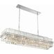 Hayes 16 Light 50 inch Polished Nickel Linear Chandelier Ceiling Light