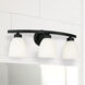 Jameson 3 Light 21 inch Matte Black Vanity Light Wall Light