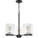 Crossroads 3 Light 21.13 inch Matte Black Chandelier Ceiling Light