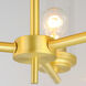 Corona 3 Light 16.5 inch Satin Brass Single-Tier Chandelier Ceiling Light in Clear