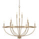 Greyson 12 Light 40 inch Aged Brass Chandelier Ceiling Light