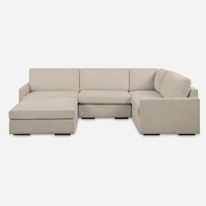 Refuge Light Sand Polyester Sofa, Armless