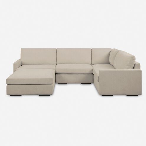 Refuge Light Sand Polyester Sofa, Armless