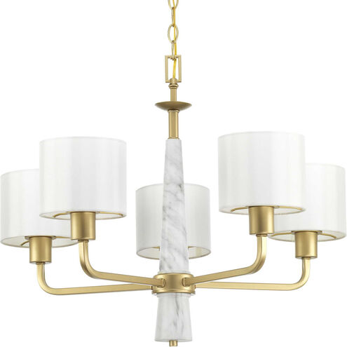 Palacio 5 Light 27 inch Vintage Gold Chandelier Ceiling Light, Design Series