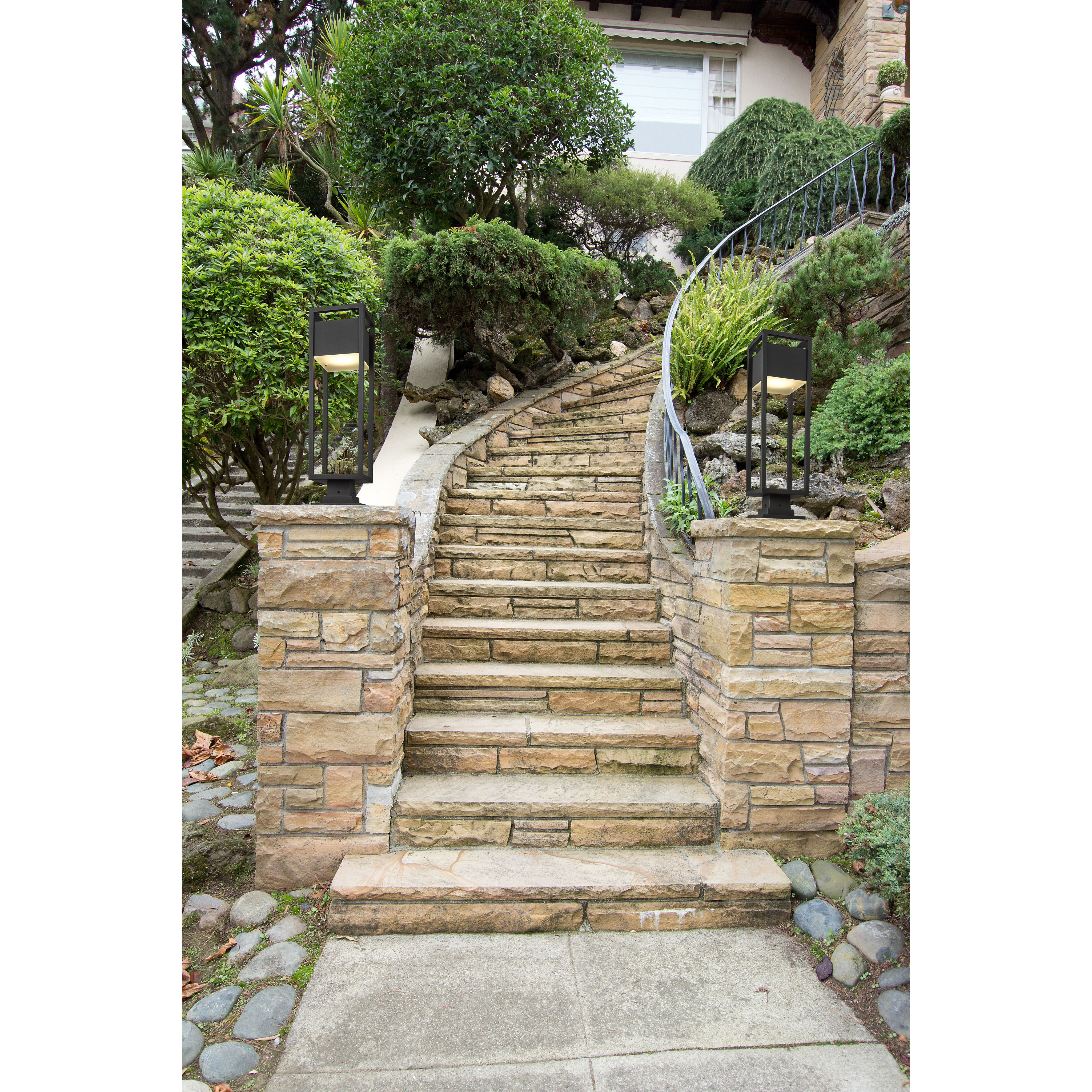 Barwick LED 28.25 inch Black Outdoor Pier Mounted Fixture