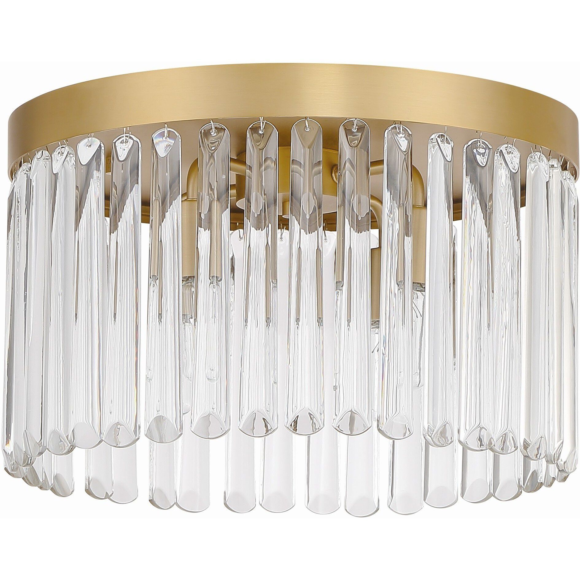 Emory 4 Light 15 inch Modern Gold Flush Ceiling Light
