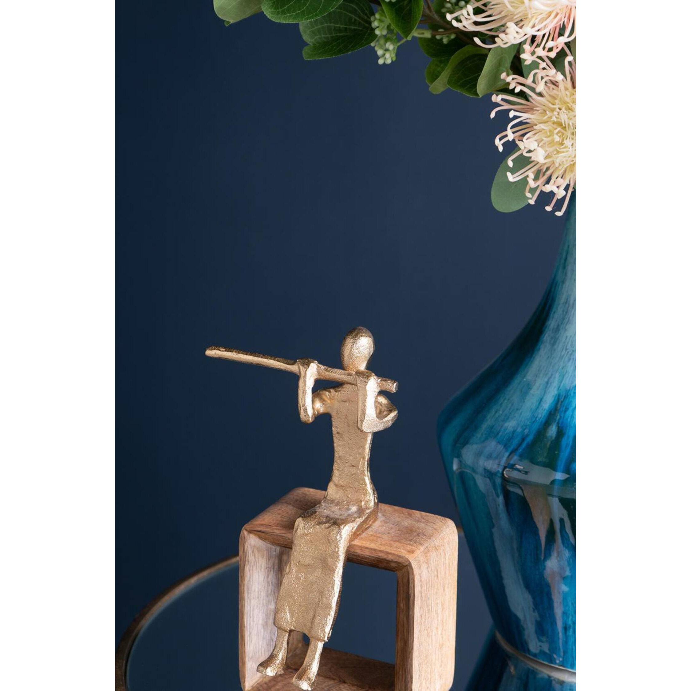 Musician Gold and Natural Figurine