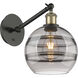 Ballston Rochester 1 Light 8 inch Black Antique Brass Sconce Wall Light