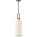 Alora Mood Soji 1 Light 6 inch Aged Gold Pendant Ceiling Light in Opal Glass