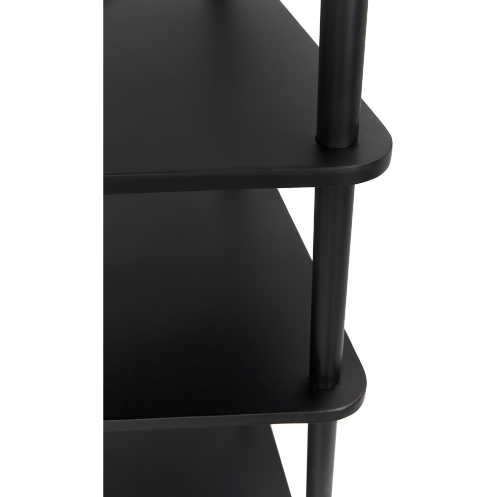 Everest Matte Black Bookcase
