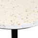 Ebony 24 X 8 inch White and Gold Flaked Side Table