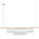 Peter Bristol Trace LED 60 inch Hand-Rubbed Antique Brass Double Linear Chandelier Ceiling Light