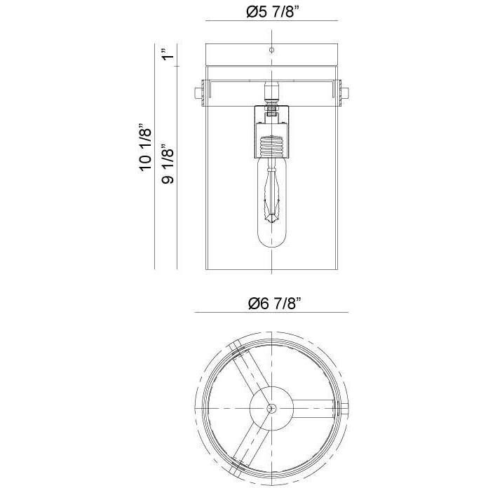 Zale 1 Light 6.88 inch Chrome Flush Mount Ceiling Light