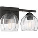 Glint 2 Light 15.5 inch Dark Bronze Vanity Wall Light