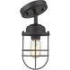 Seaport 1 Light 4.63 inch Matte Black Semi-Flush Mount Ceiling Light