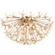 Corfu 6 Light 30 inch Ivory Coco Semi Flush Ceiling Light