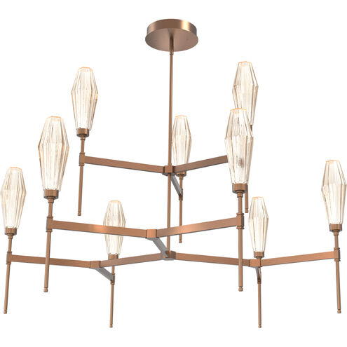 Aalto LED Burnished Bronze Chandelier Ceiling Light, Round