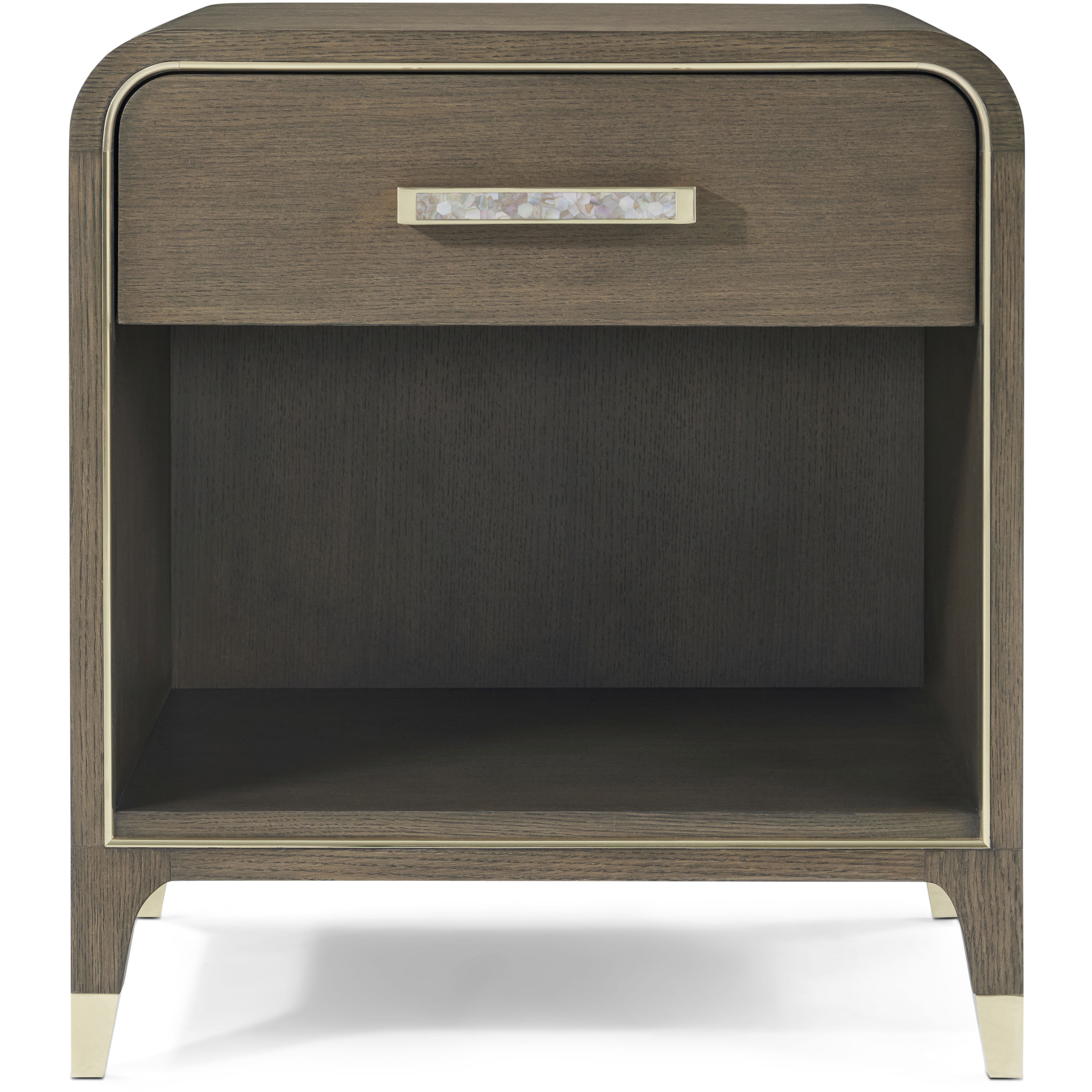 Judith Leiber Couture 29.25 X 26 inch Mink Nightstand, Wooden, 1-Drawer