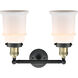 Franklin Restoration Canton LED 17 inch Black Antique Brass Bath Vanity Light Wall Light in Matte White Glass, Franklin Restoration