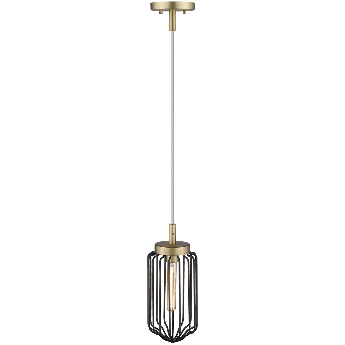 Reece 1 Light 6 inch Aged Brass Mini-Pendant Ceiling Light