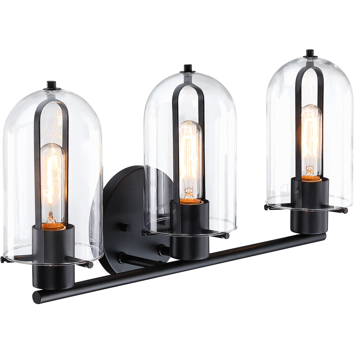 Skylar 3 Light 24.5 inch Matte Black Vanity Light Wall Light